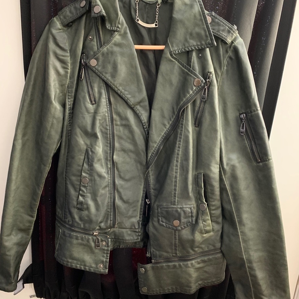 Green leather jacket